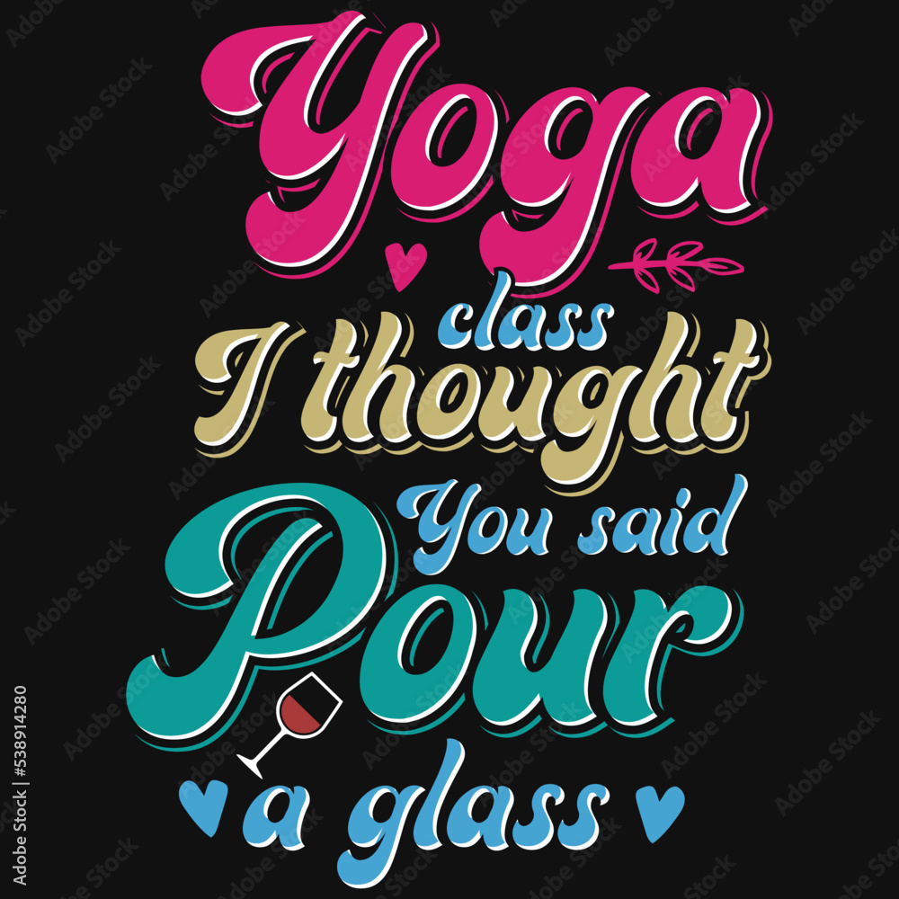 Yoga typography tshirt design