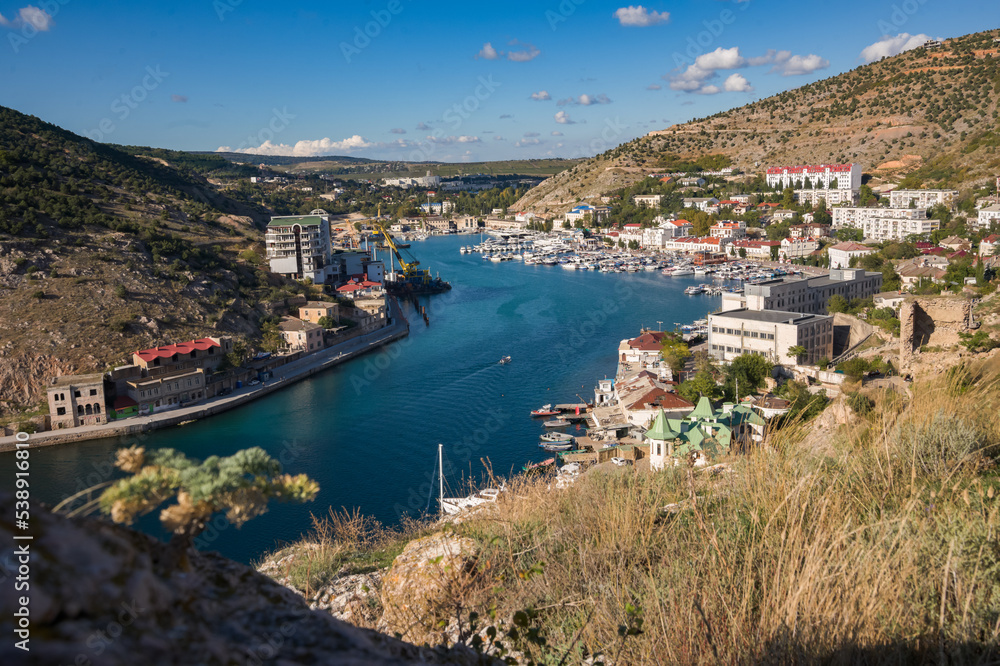 Crimea. Balaklava Bay. General view from above