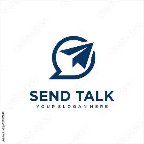 send message logo design vector