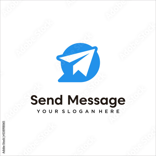 send message logo design vector