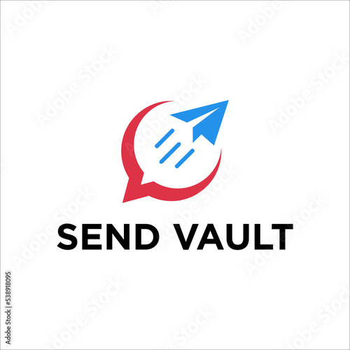 send message logo design vector