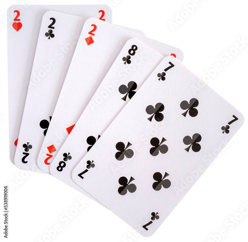 Cuadro en lienzo jeu de cartes, coeur, trefle, carreau