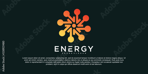Luxury energy logo design inspiration with modern element concept Premium Vektor