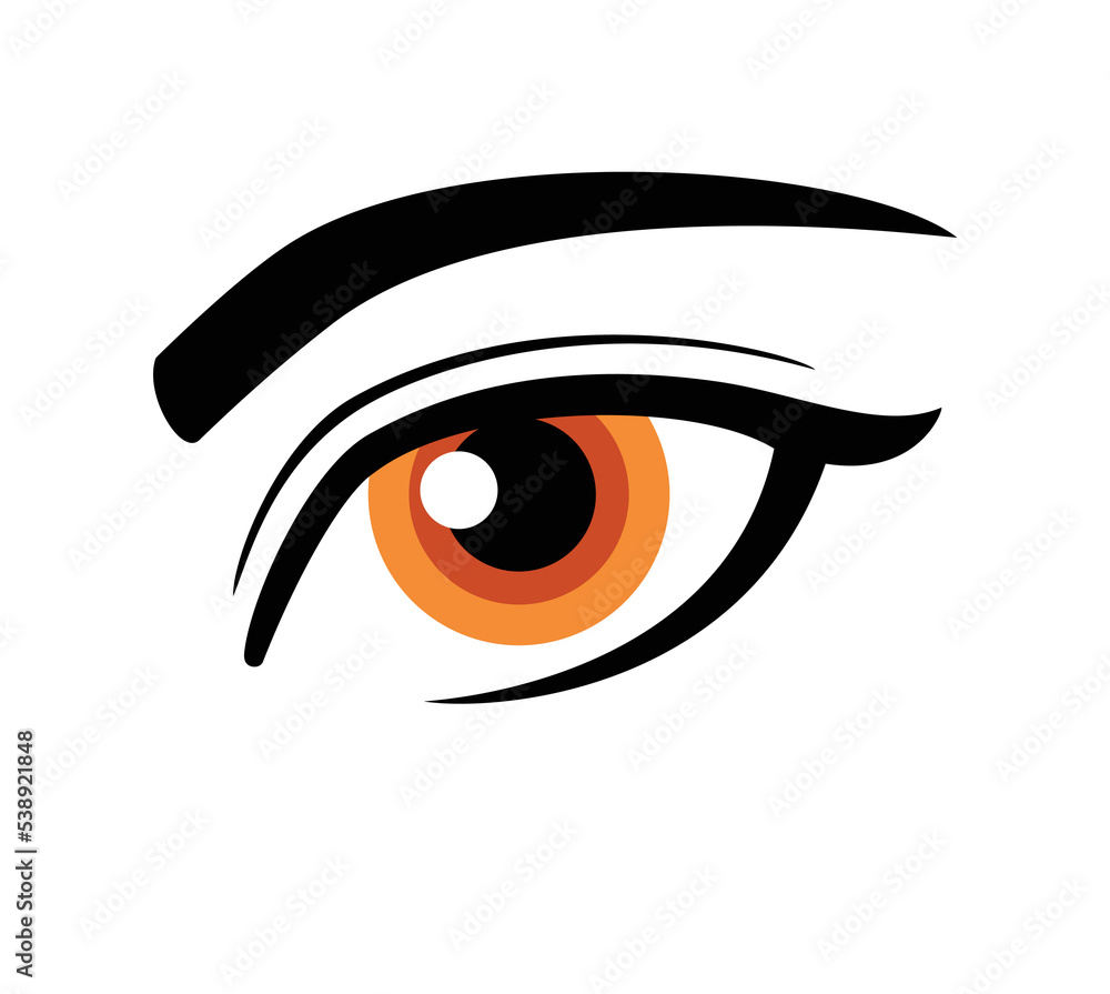 Simple beautiful female human eye icon Simple beautiful female human eye icon