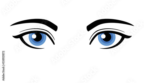 simple beautiful human female blue eyes