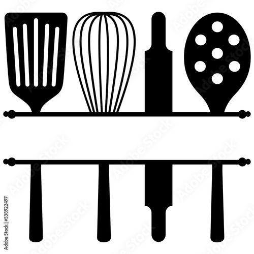 Kitchen split monogram svg