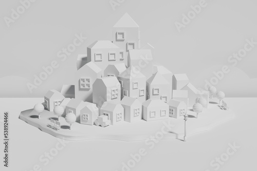 City background. 3d rendering