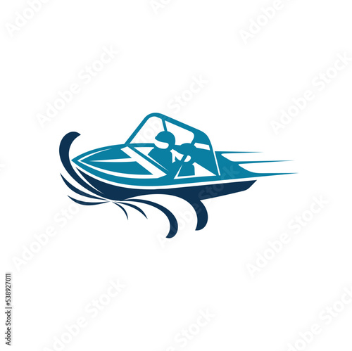 illustration of superboat, vector art.