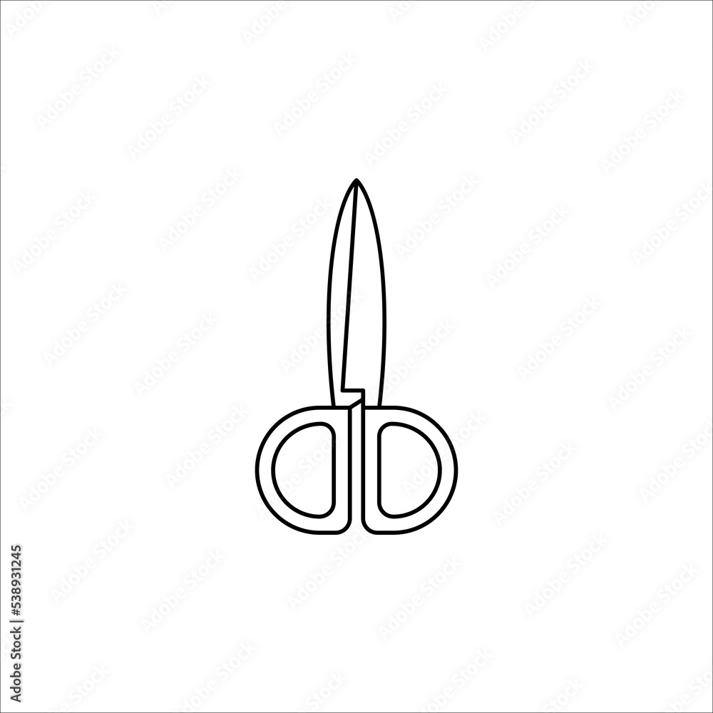 Scissors vector icon. Simple flat icon. Scissor silhouette. on white background. EPS 10 Scissors vector icon. Simple flat icon. Scissor silhouette. on white background. EPS 10