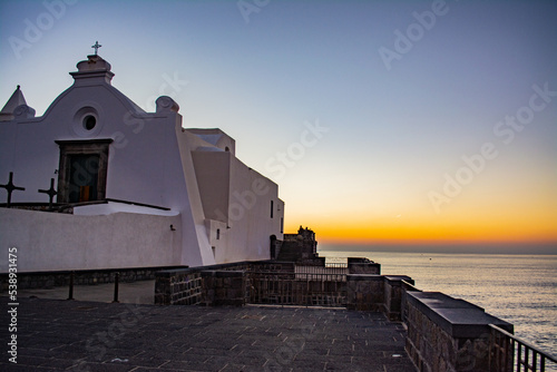 Fototapeta Naklejka Na Ścianę i Meble -  Sea and Sunset - Chiesa del Soccorso
