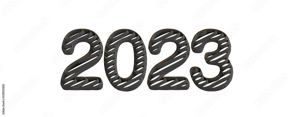 Typography design of 2023 with 3d style Typography design of 2023 with 3d style