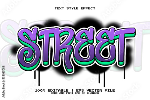 Street Graffiti Editable Text Effect 3d Style