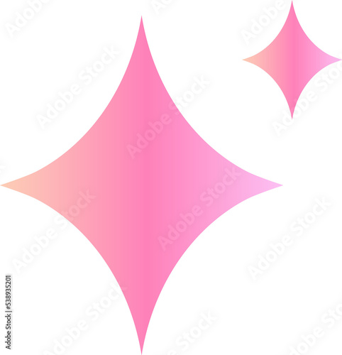 Gradient pink  magic star