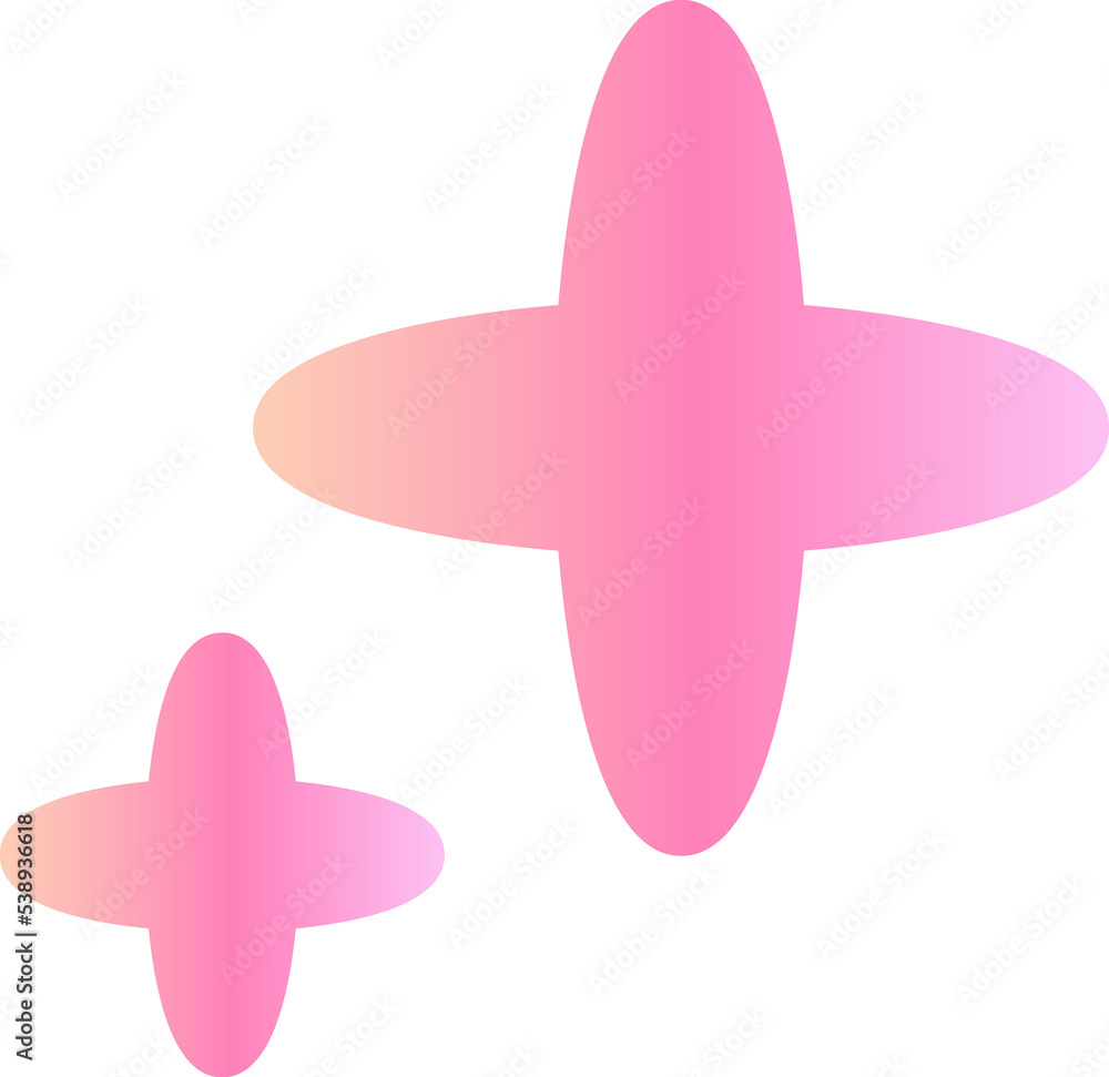 Fototapeta premium Cartoon Pink magic star