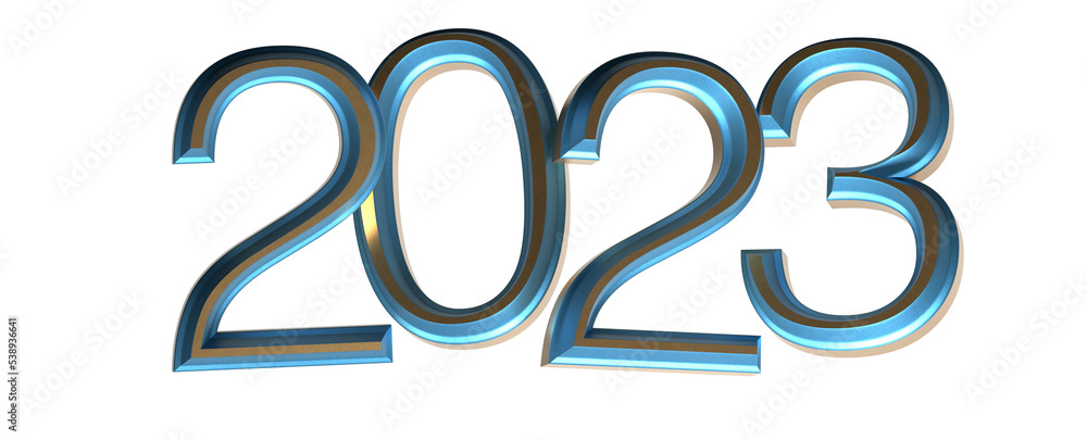 Fototapeta premium 2023 New year change, turn.