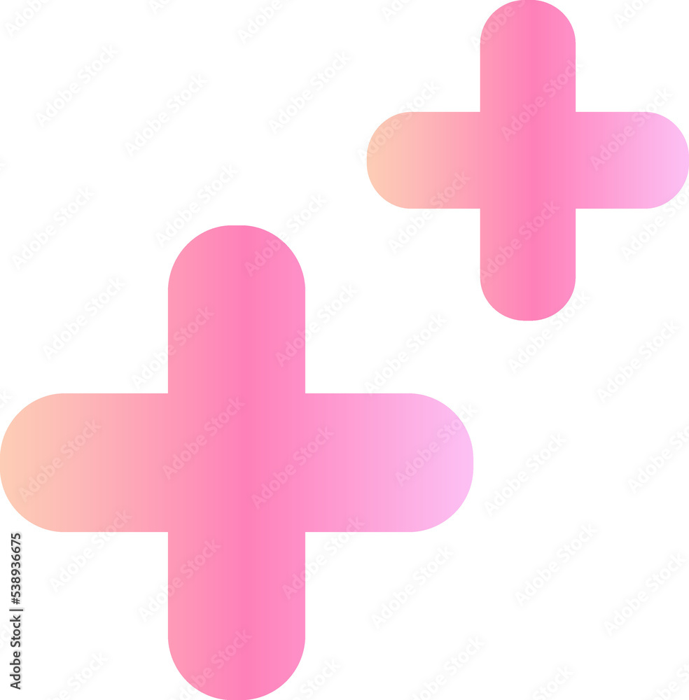 Obraz premium Cartoon Pink magic star