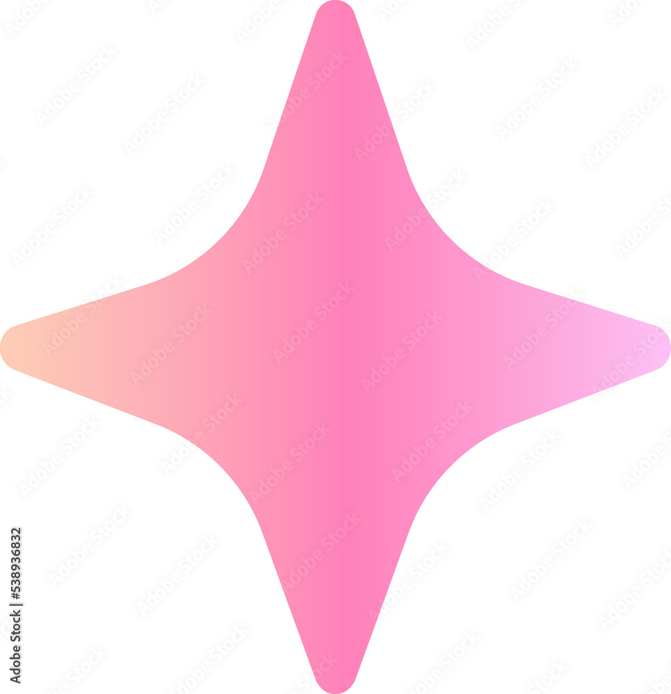 Fototapeta premium Cartoon Pink magic star