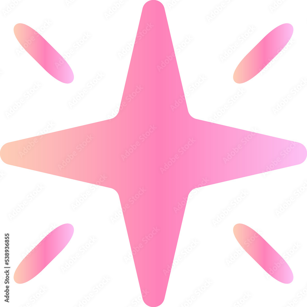 Fototapeta premium Cartoon Pink magic star