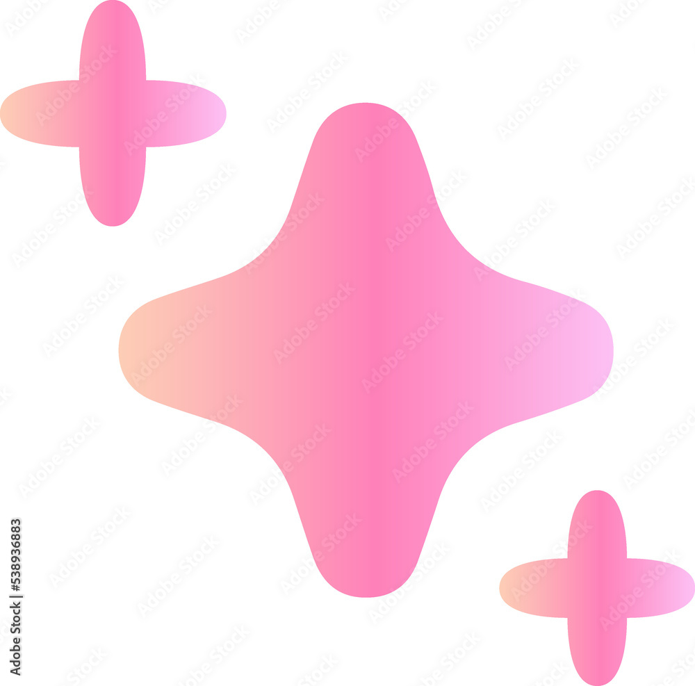 Cartoon Pink magic star
