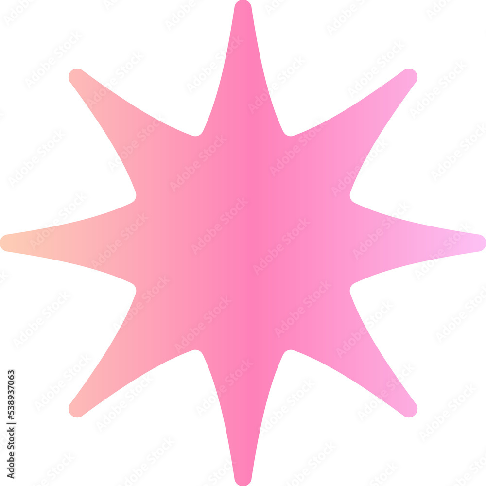 Fototapeta premium Cartoon Pink magic star