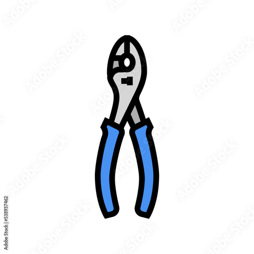 grommet pliers color icon vector. grommet pliers sign. isolated symbol illustration