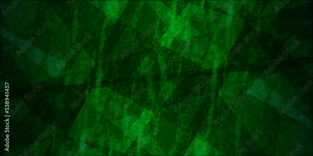Green abstract background with grunge texture, stylist geometric line background with stains, low poly background with geometric line pattern, abstract green background with triangle shapes.