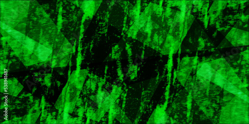 Green abstract background with grunge texture, stylist geometric line background with stains, low poly background with geometric line pattern, abstract green background with triangle shapes.