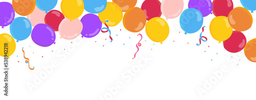 vivid balloon on white background for party banner