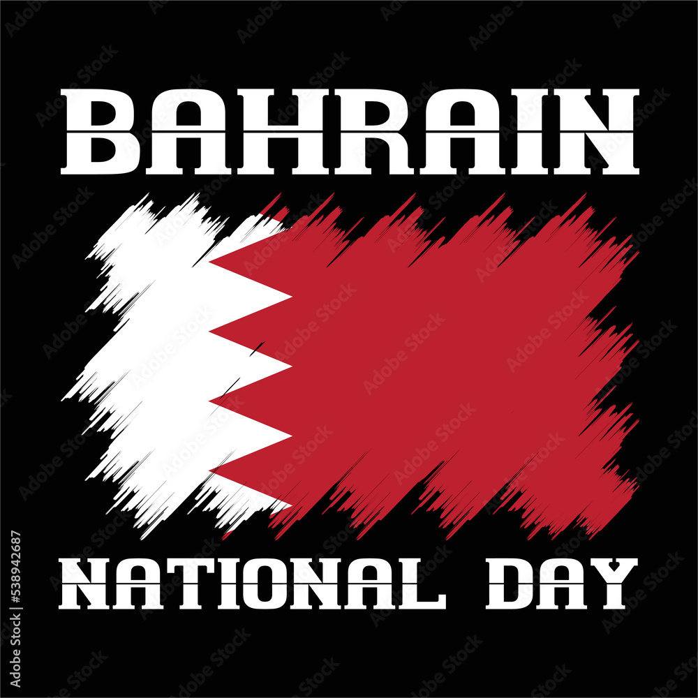 best happy bahrain national day t shirt design vector