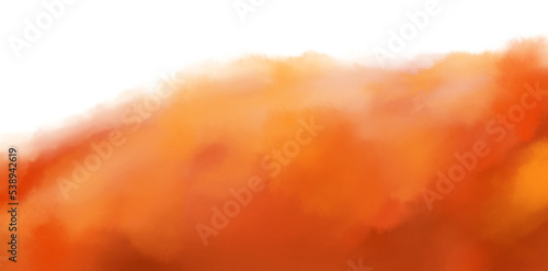 Red orange watercolor painting banner illustration background art