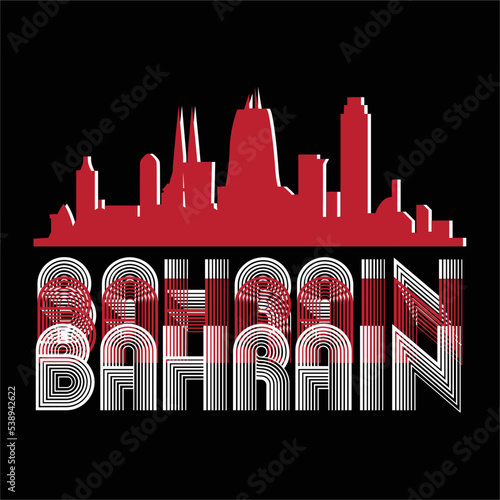 best happy bahrain national day t shirt design vector