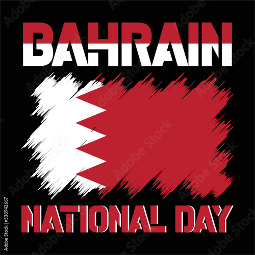 best happy bahrain national day t shirt design vector