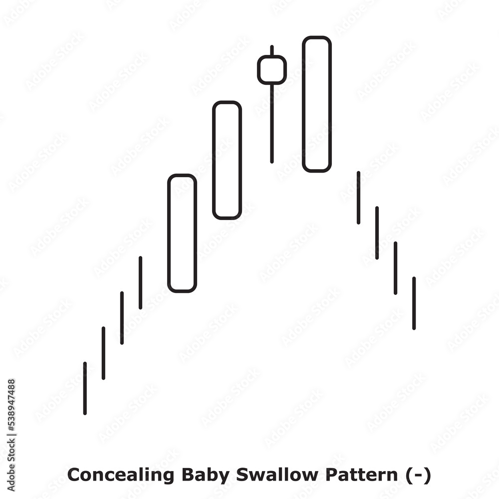 Concealing Baby Swallow Pattern (-) White & Black - Round Concealing Baby Swallow Pattern (-) White & Black - Round