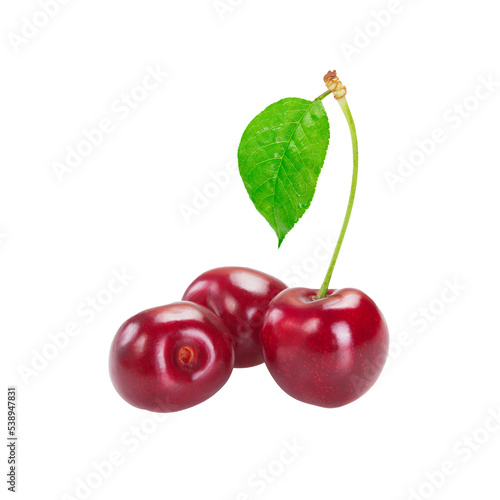 Cherry isolated on transparent background 