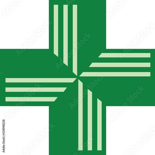 Pharmacy Sign. green cross, Ireland, Spain, Ukraine, United Kingdom