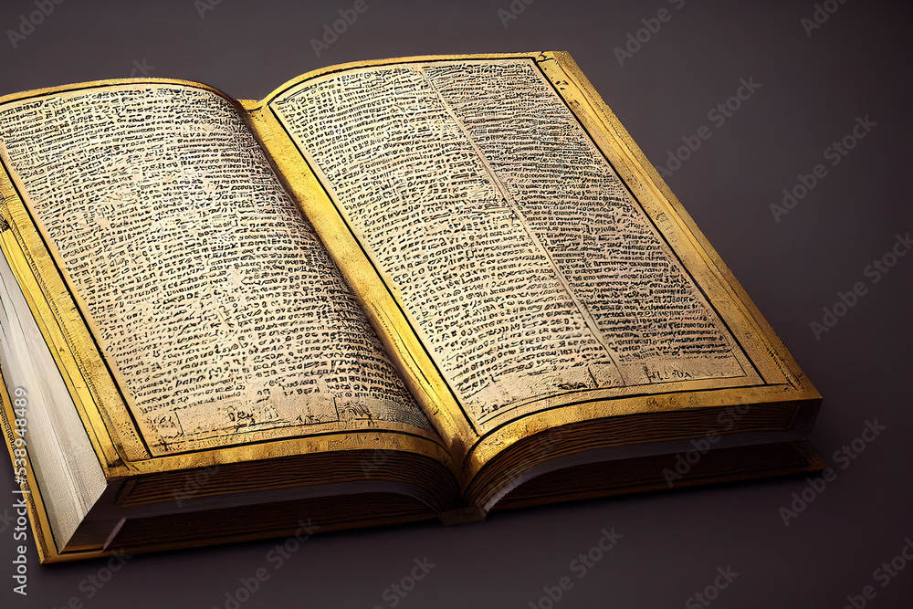 Fototapeta premium Holy magical book 3d illustrated 