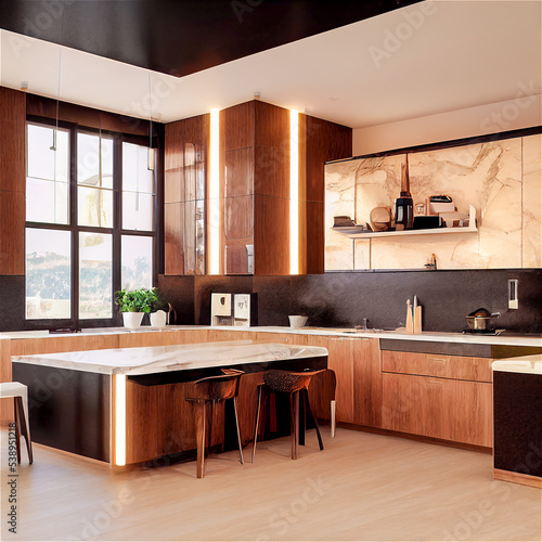 Modern wood kitchen