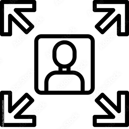 Communication blue outline icon