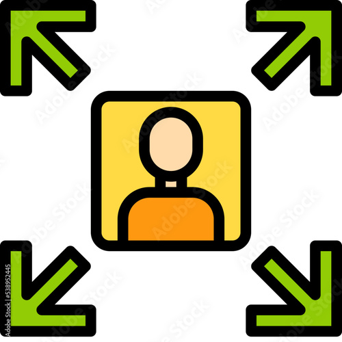 Communication blue outline icon