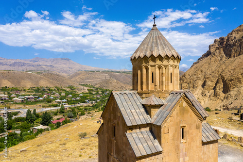 View of Surp Astvatzatzin (Holy Mother of God) Church, one of architect Momik masterpieces. Areni village, Vayots Dzor Province, Armenia.
