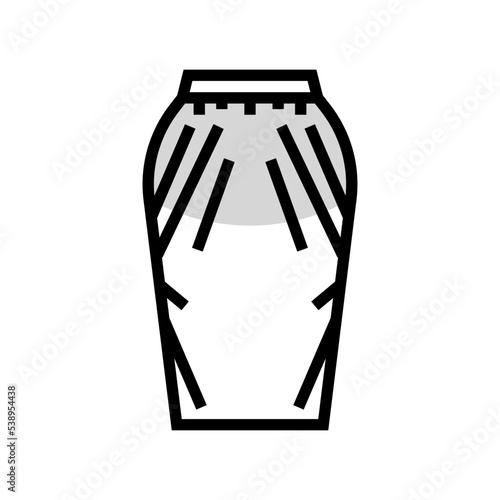 cowl skirt color icon vector. cowl skirt sign. isolated symbol illustration