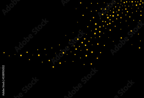 Gold Round Holiday Vector Black Background.
