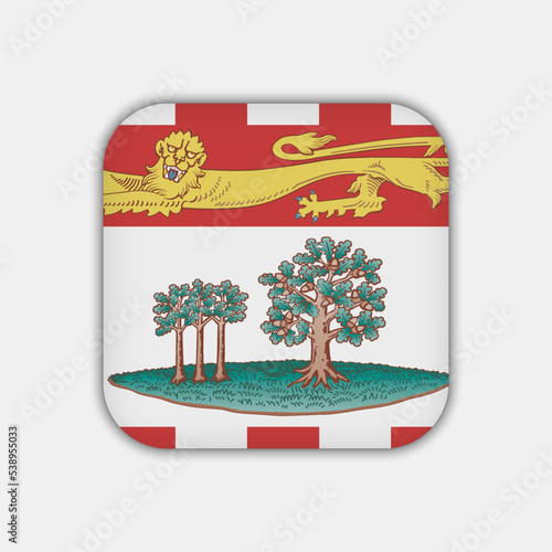 Prince Edward Island flag, province of Canada. Vector illustration.