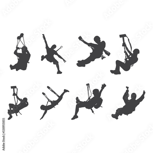 zipline silhouette set