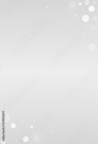 White Snowflake Vector Grey Background. Christmas