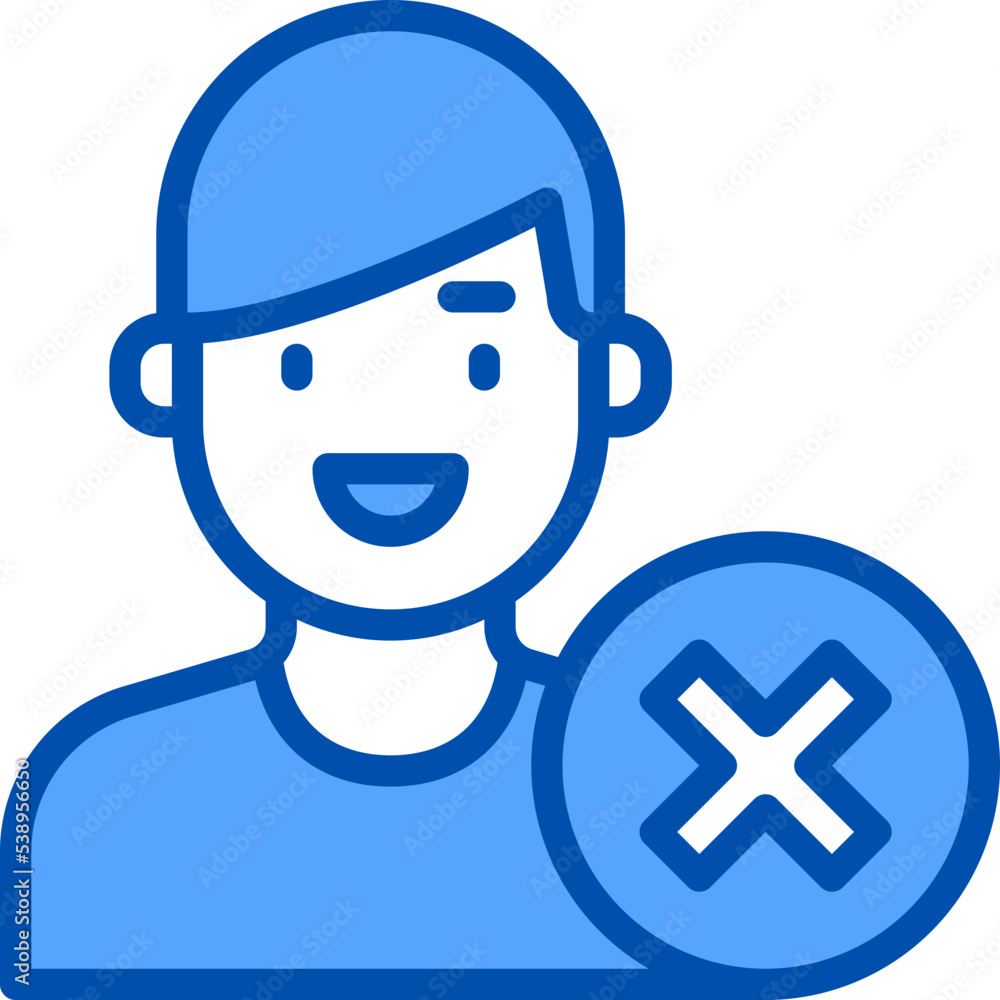 False blue outline icon False blue outline icon