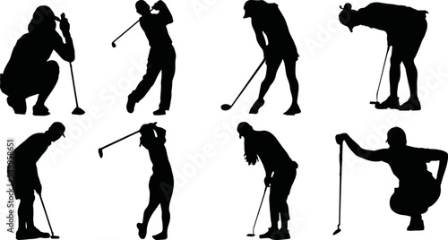 silhouettes golf