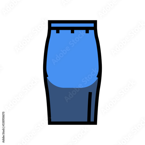 pencil skirt color icon vector. pencil skirt sign. isolated symbol illustration