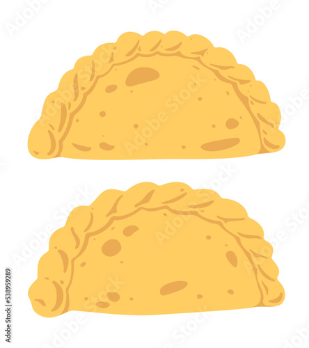 Vectorial illustration of patty pie empanadas