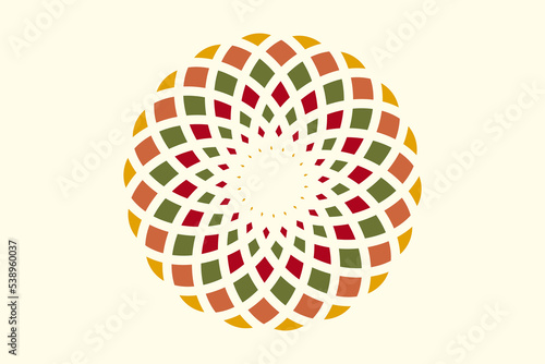 LOGO can be made, colorful floral pattern.